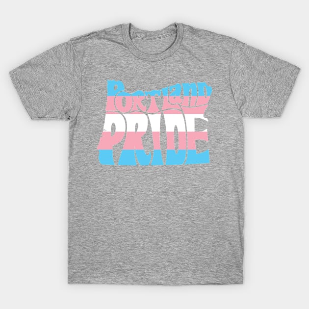 Portland Pride Festival - Trans - Oregon Silhouette - No BG T-Shirt by LaLunaWinters